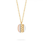 Birks Dare to Dream Tri-Gold DIamond Circle Necklace