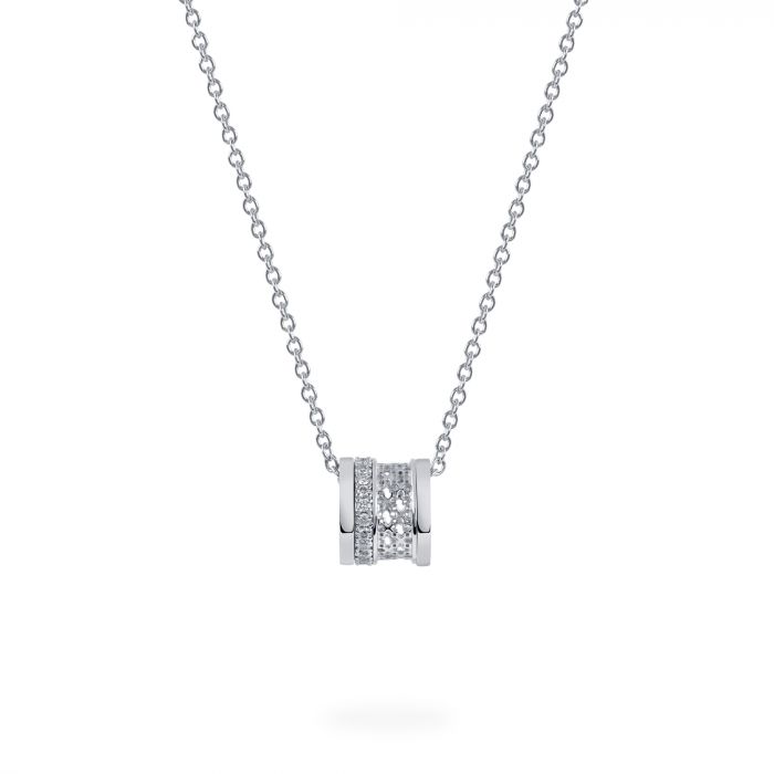 Birks Muse 18K White and Diamond Necklace