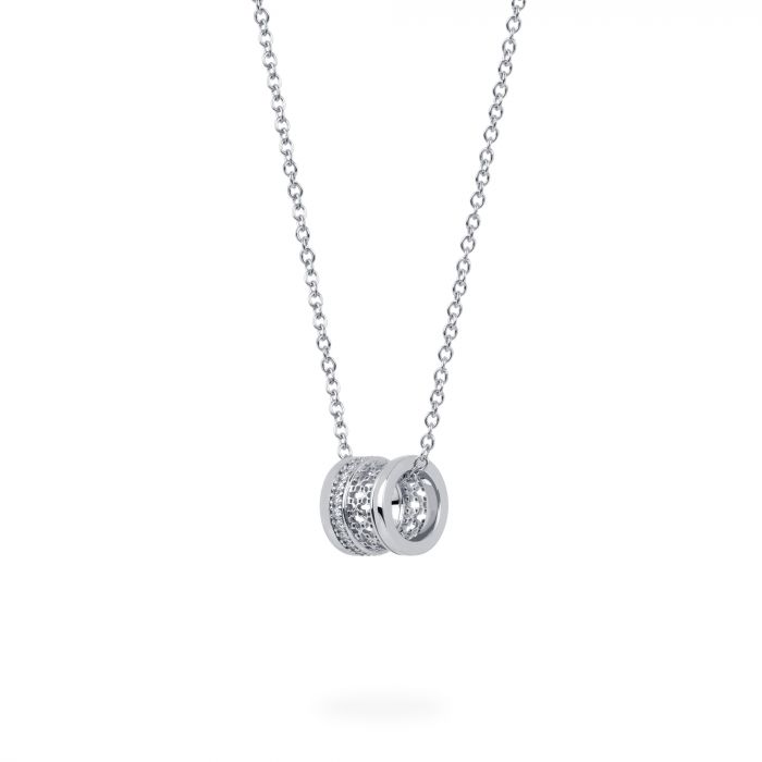 Birks Muse 18K White and Diamond Necklace
