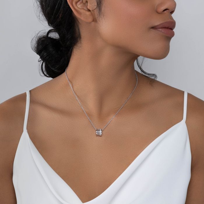 Birks Muse 18K White and Diamond Necklace