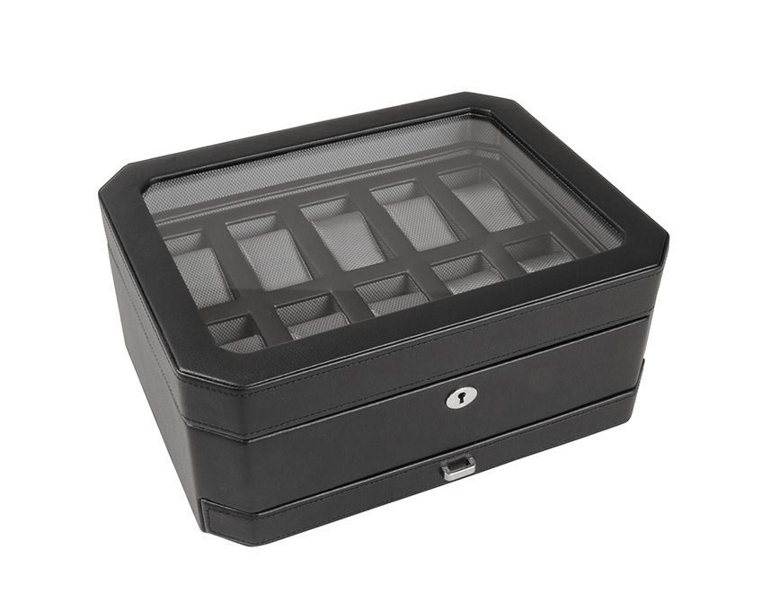 WOLF Windsor 10 Piece Watch Box With Storage