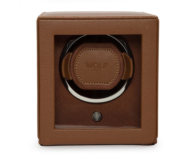 WOLF Cub Single Winder With Cover - Cognac