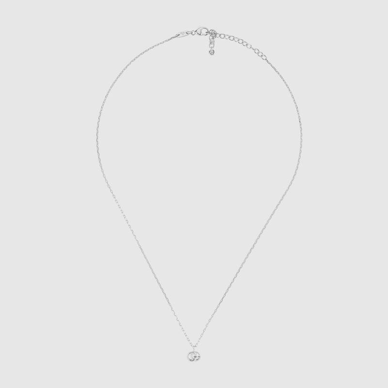 Gucci GG Running Necklace In White Gold