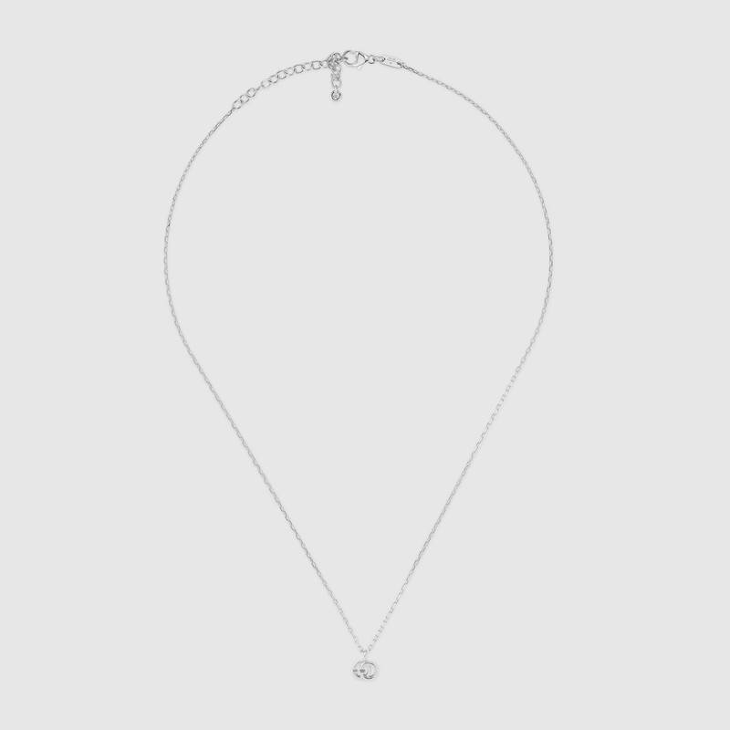 Gucci GG Running Necklace In White Gold