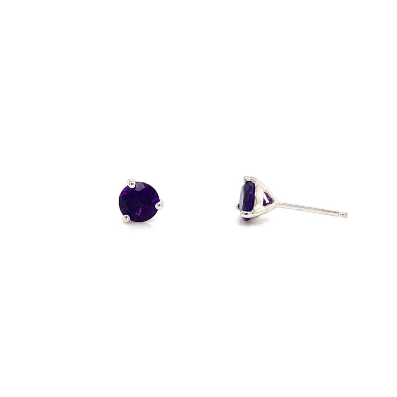 10KW Amethyst Stud Earrings