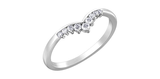 10K White Ladies Diamond Ring