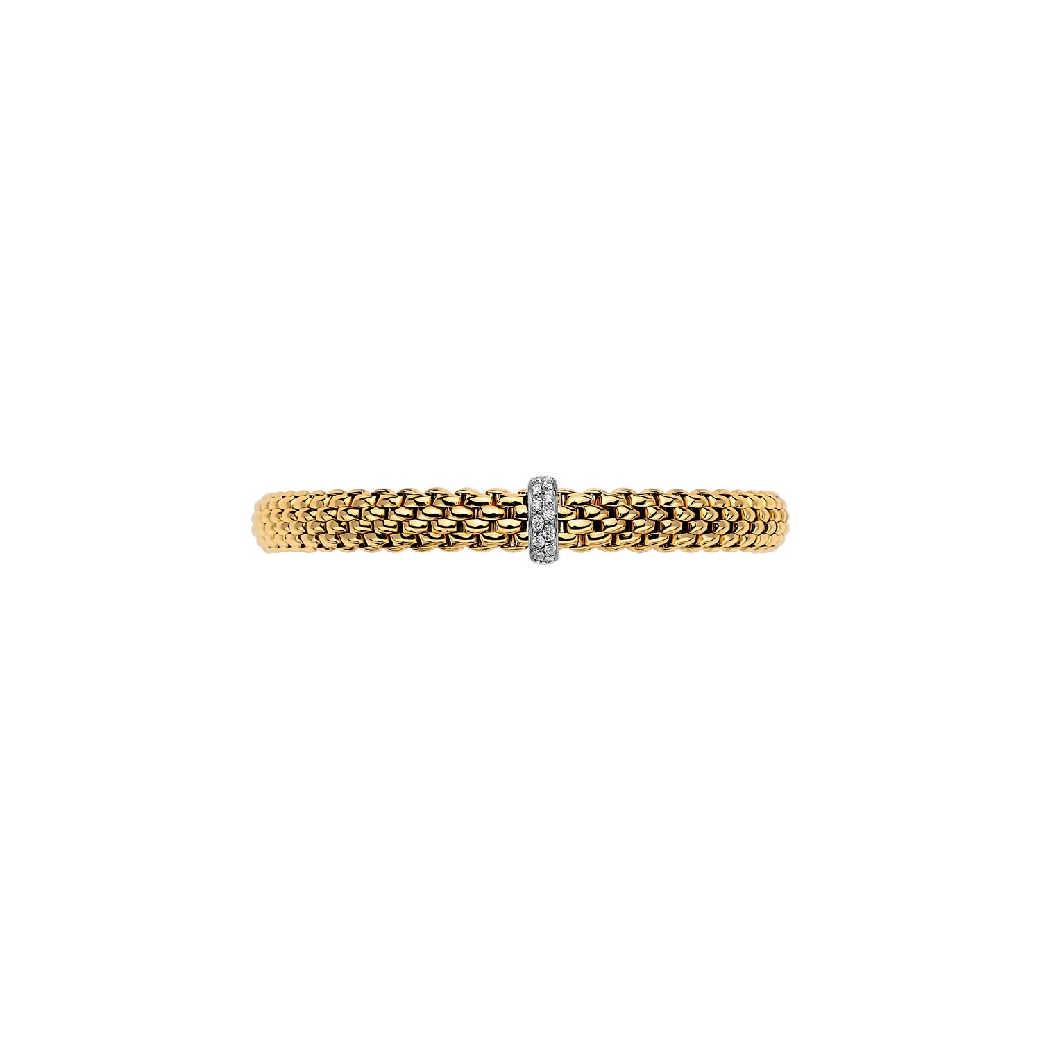 Fope Vendome Bracelet In 18KY With Diamond Rondel