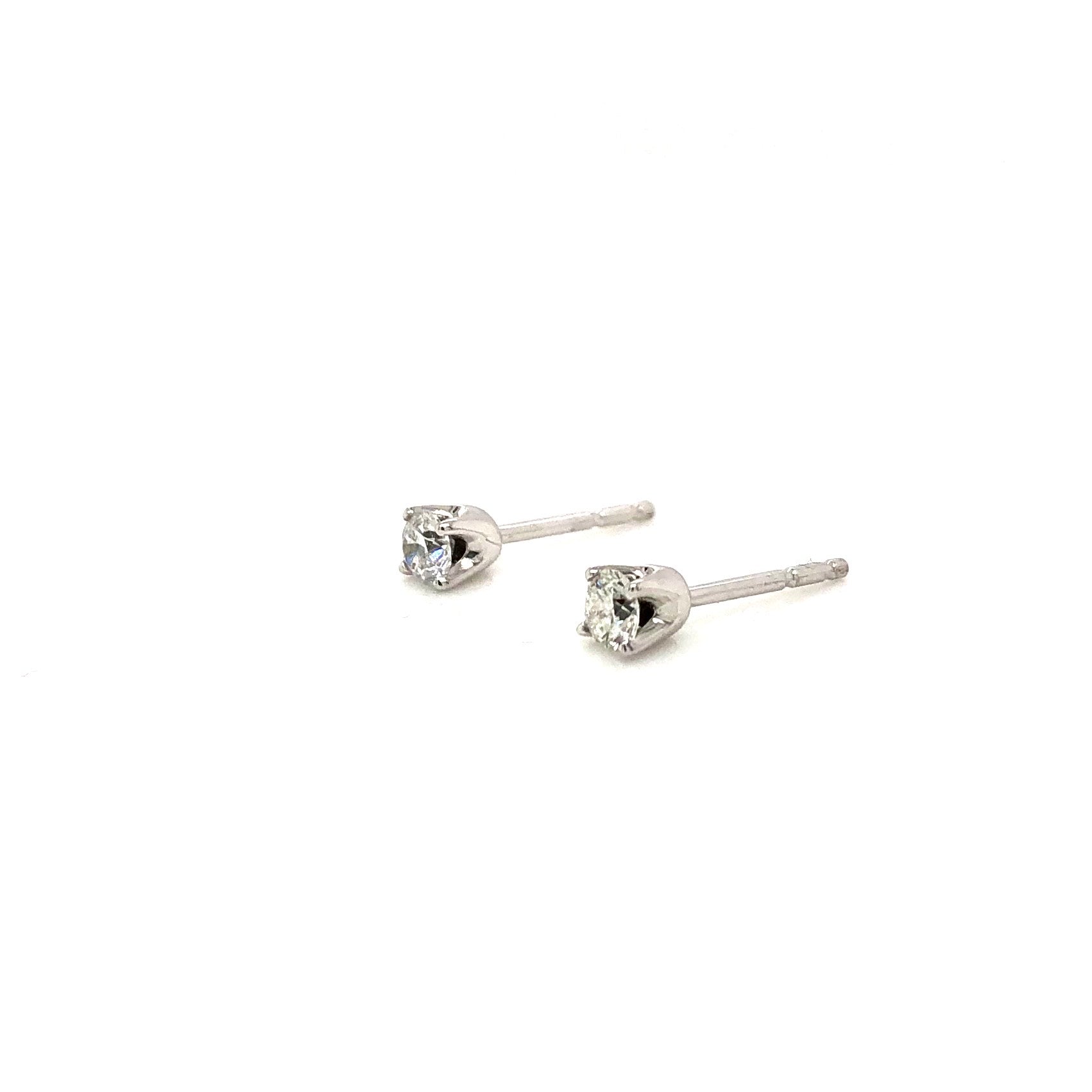 14KW Diamond Stud Earrings 0.25ctw