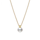 Mikimoto Akoya Pearl Necklace in Yellow Gold