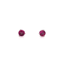 10KW Pink Coated Topaz Stud Earrings