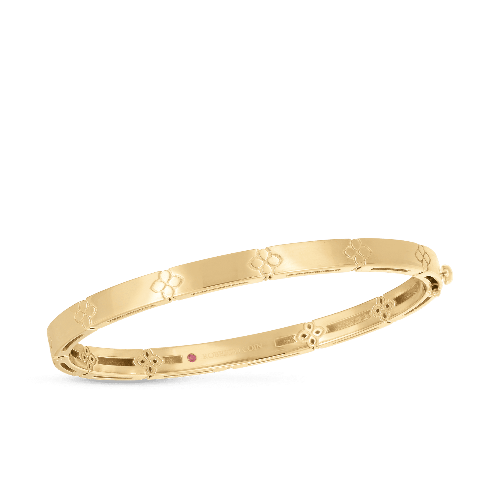 un chic fou - CAMELIA bracelet. Gold-plated bracelet with vegetable print