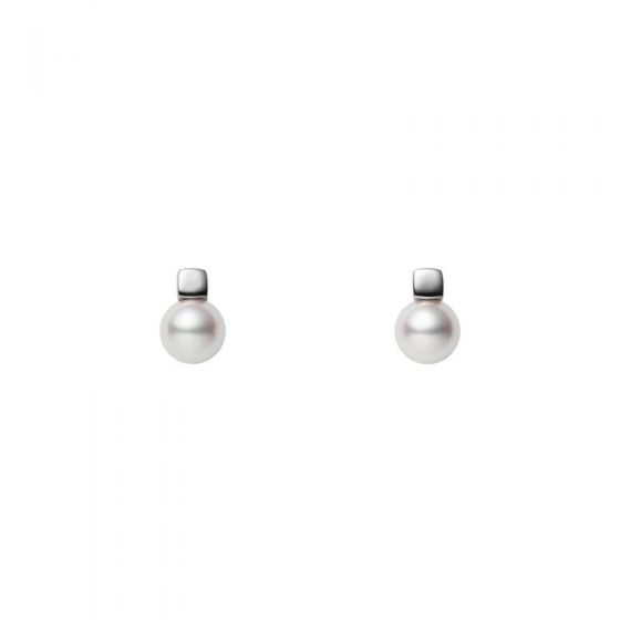 Mikimoto Akoya Pearl Stud Earring in White Gold