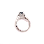 19K White Gold Custom Ring with Grey Spinel and Diamonds