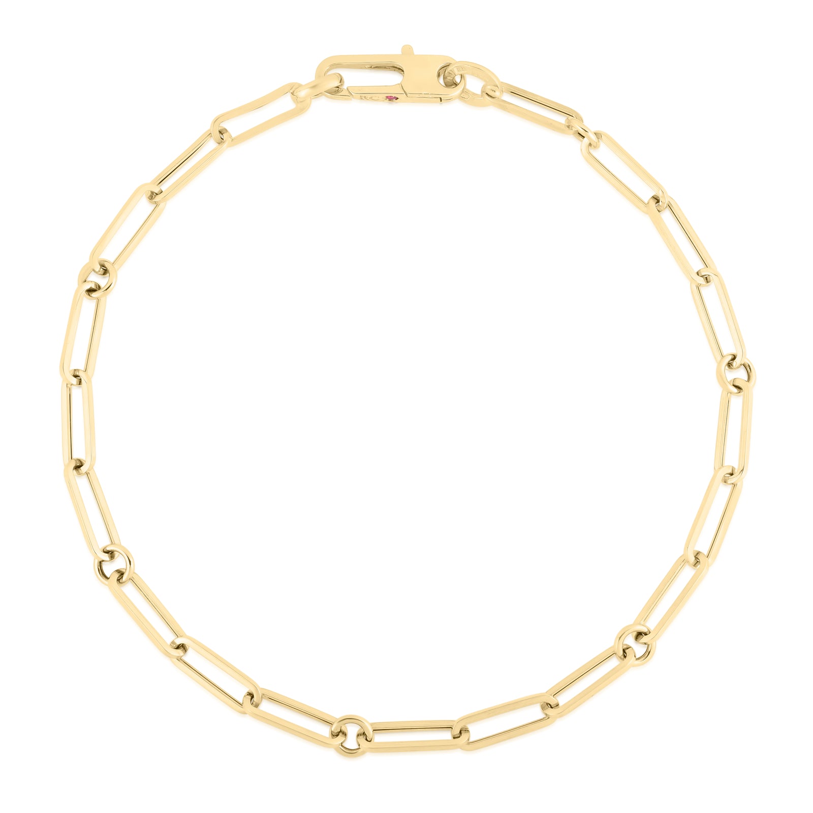 Roberto Coin 18KY 7'' Paperclip Bracelet