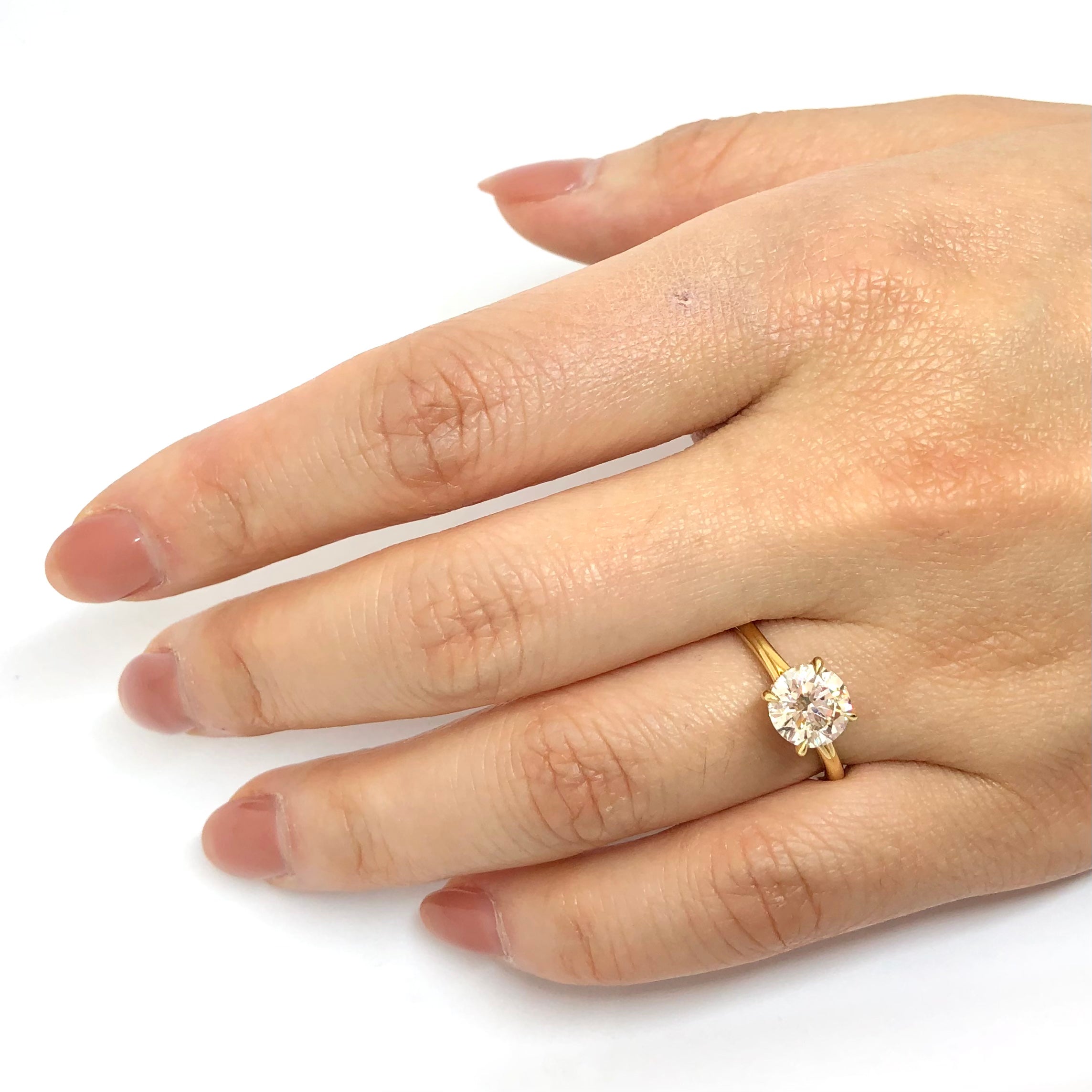 De Beers Forevermark Hidden Halo Solitaire Diamond Engagement Ring