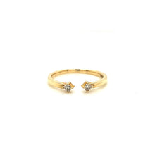 14KY Open Two Diamond Ring