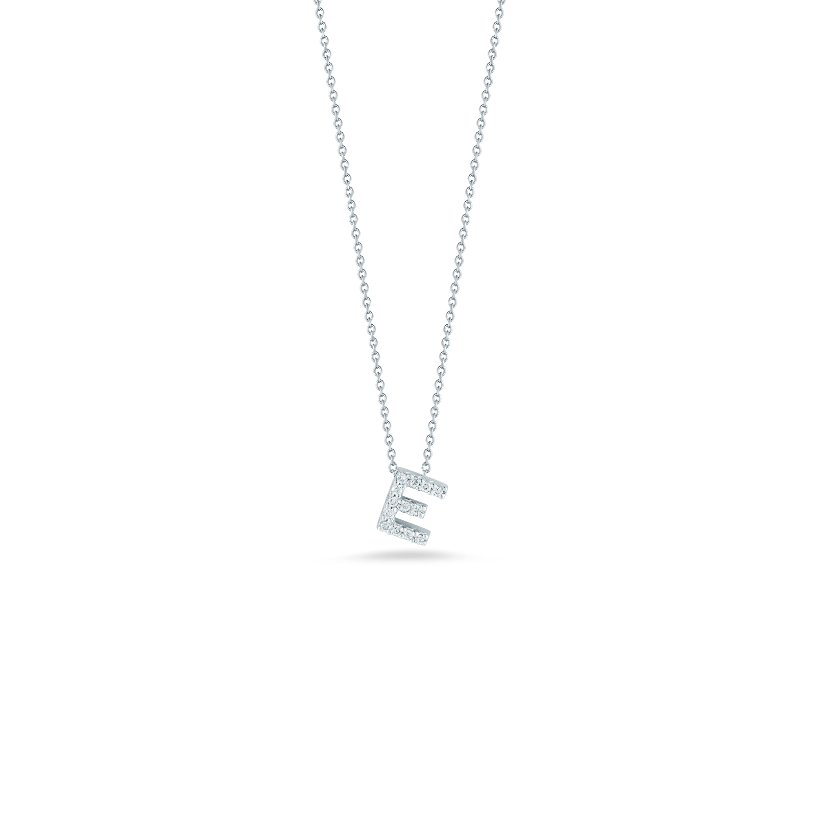 Roberto Coin 18K Diamond Love Letter Necklace "E"