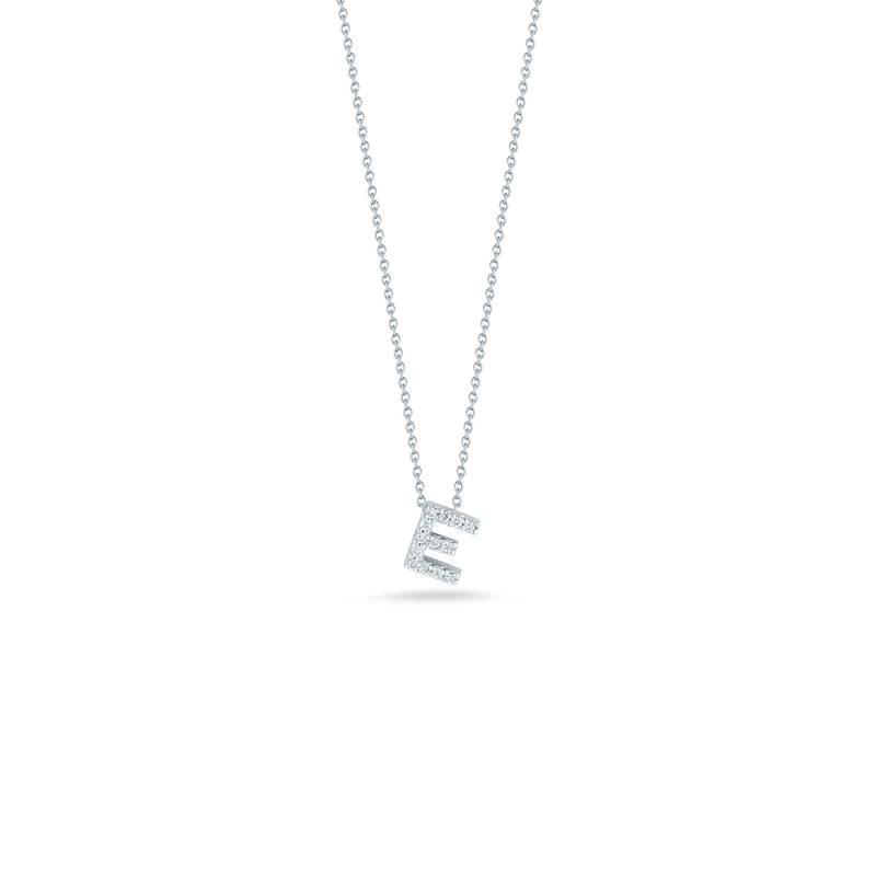 Roberto Coin 18K Diamond Love Letter Necklace "E"