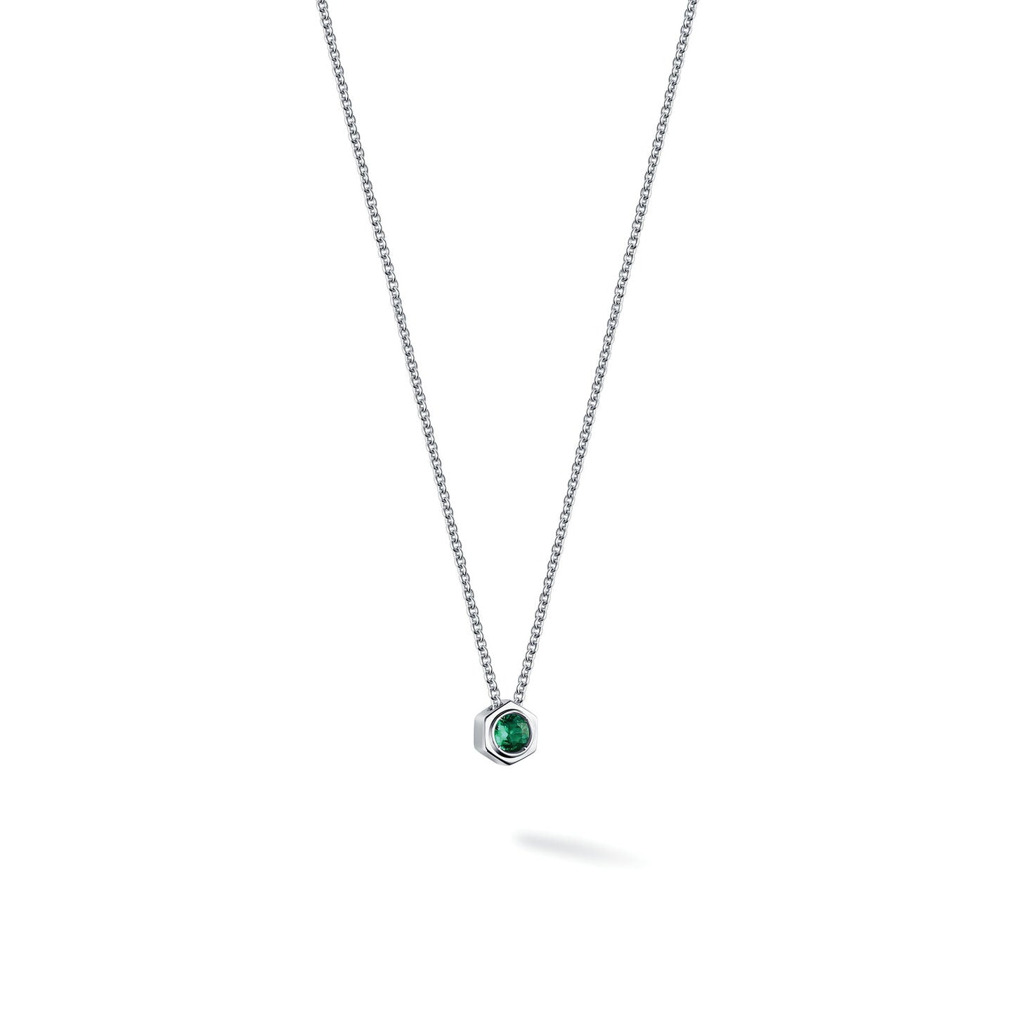 Birks Bee Chic Emerald and Silver Necklace