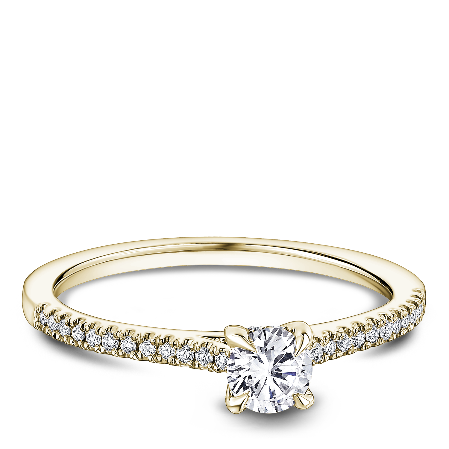 One Love Diamond Engagement Ring In 14K Yellow Gold