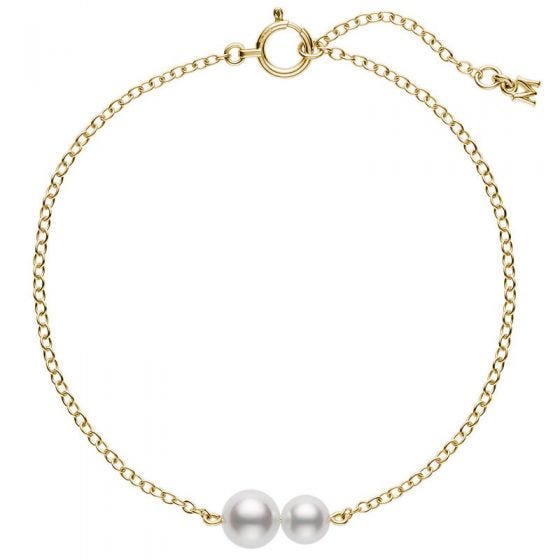 Mikimoto Akoya Cultured Pearl Bracelet in Yellow Gold