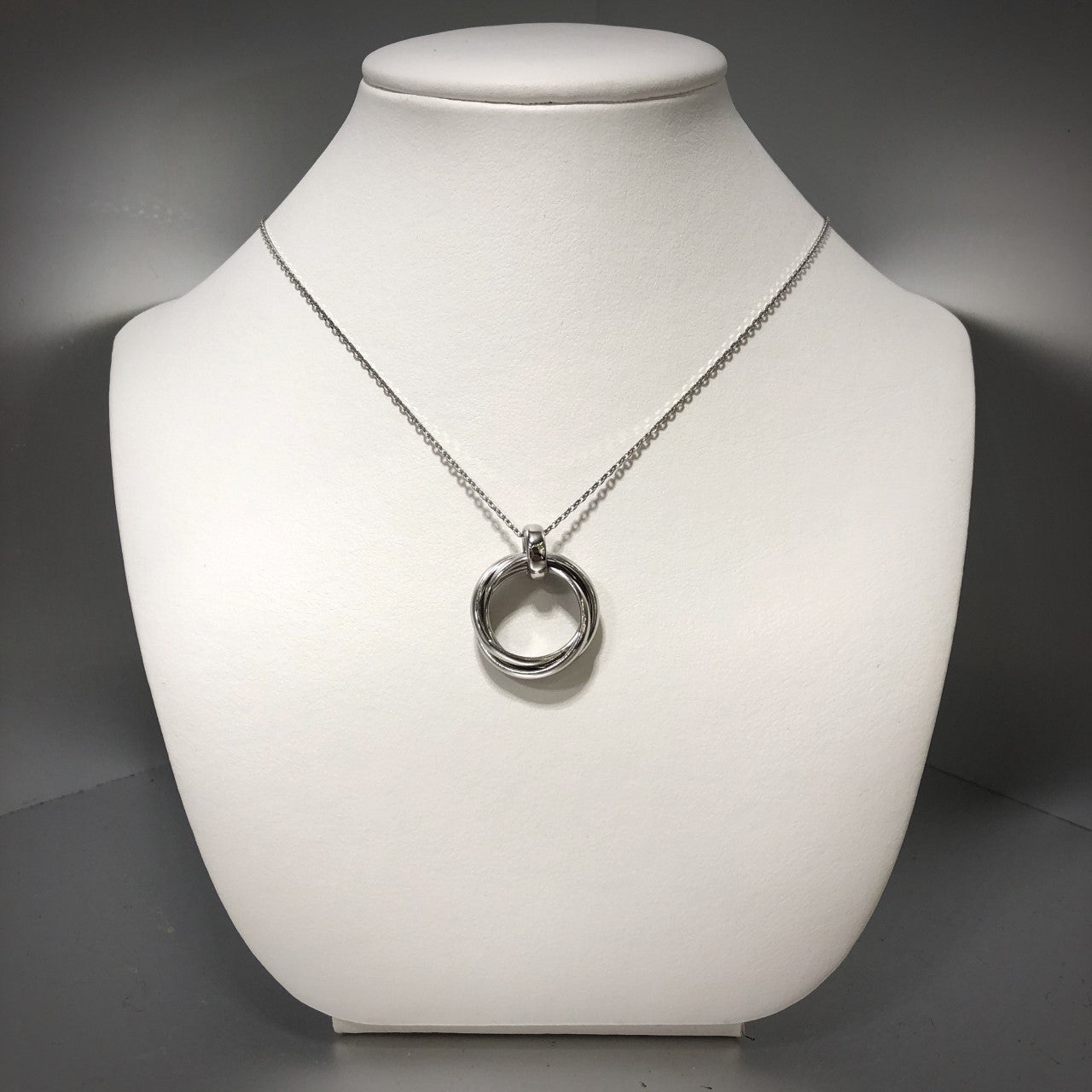 Sterling Silver Circle Pendant (Chain Included)