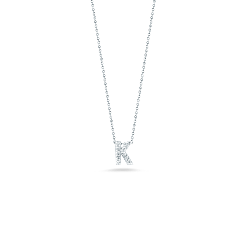 Roberto Coin 18K Diamond Love Letter Necklace "K"