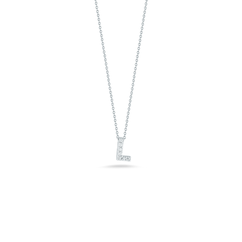 Roberto Coin 18K Diamond Love Letter Necklace "L"