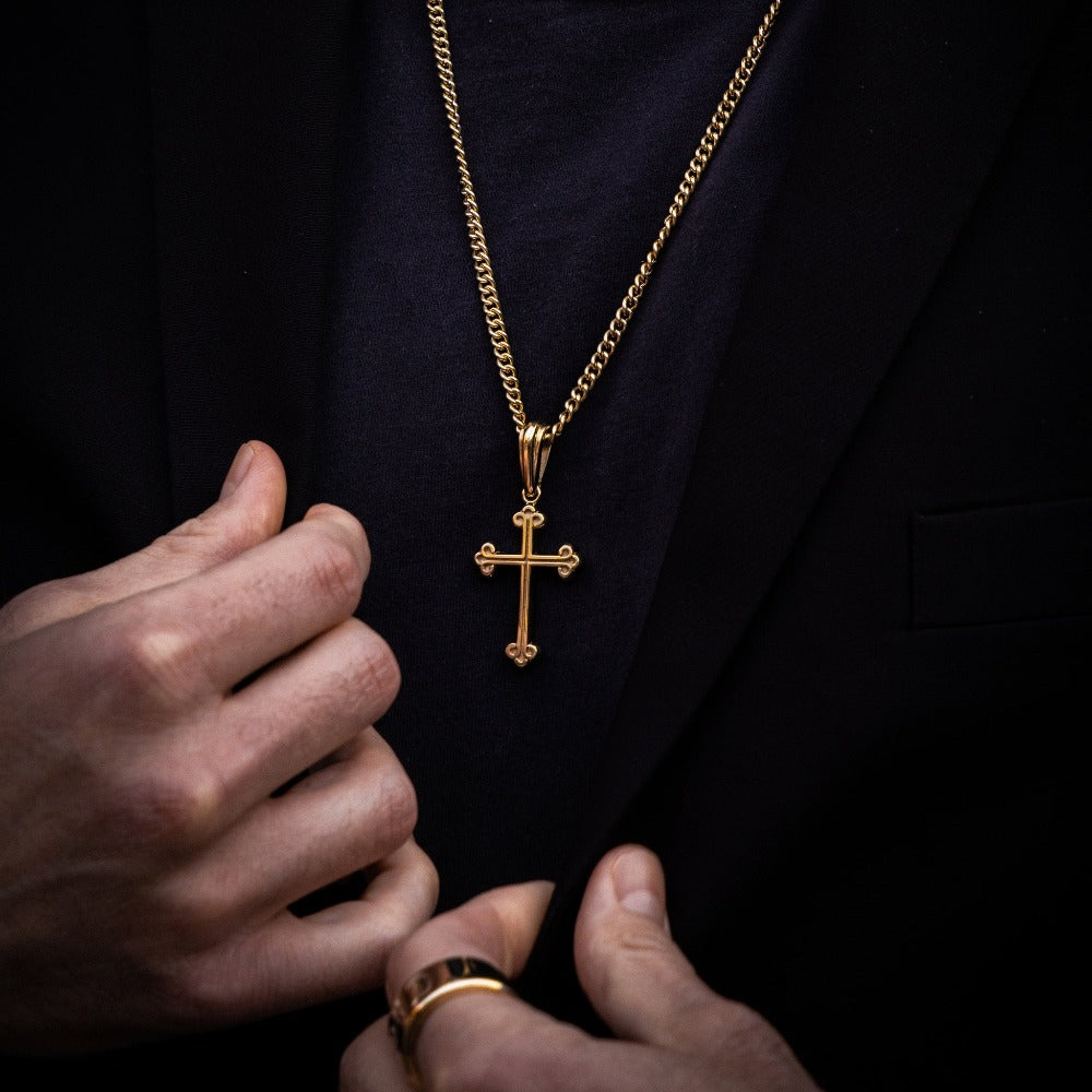 King Baby Gold Traditional Cross Pendant (Chain Not Included)
