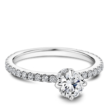 One Love Diamond Engagement Ring In 14KW With Diamond Scarf