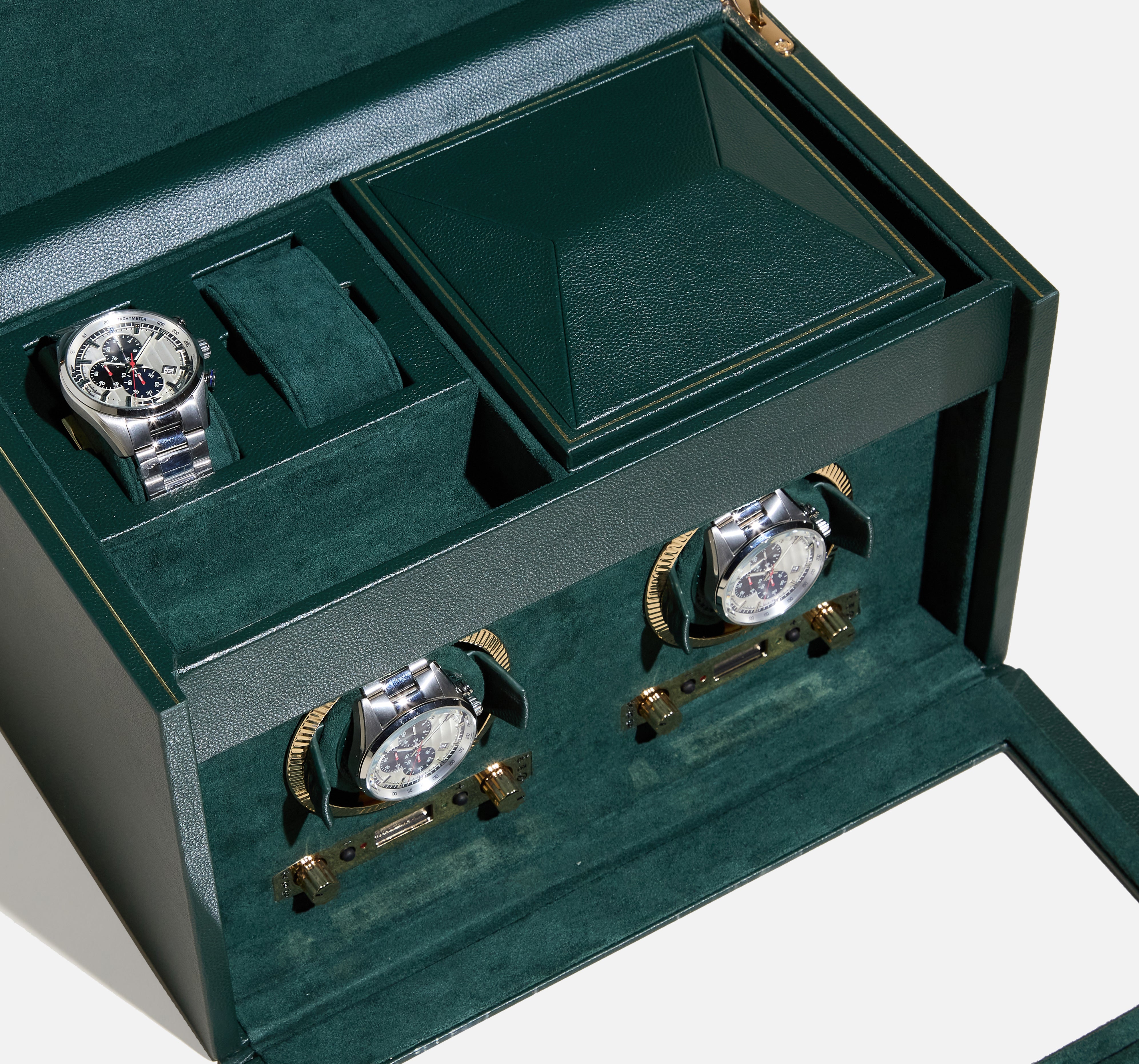 WOLF British Racing Green Double Watch Winder