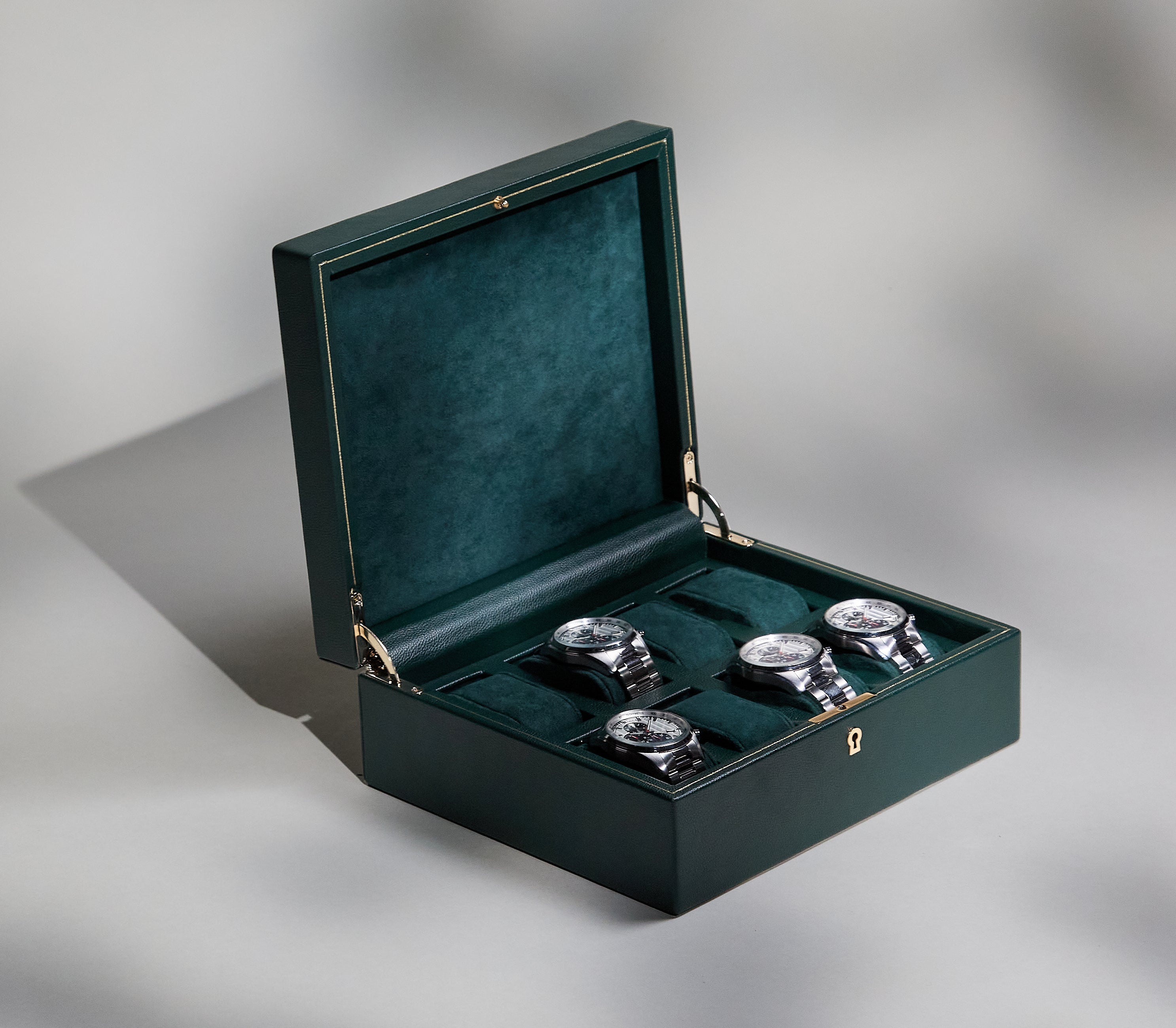 WOLF British Racing Green 8pc Watch Box