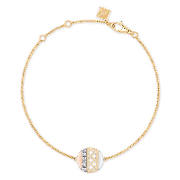 Birks Dare to Dream Tri-gold Bracelet with Diamonds