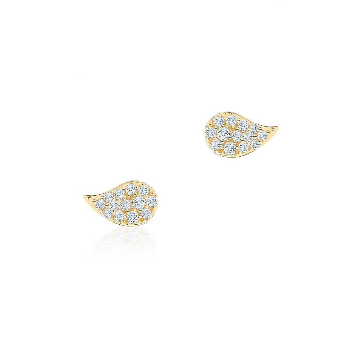Birks Petale 18K Yellow and Diamond Stud Earrings