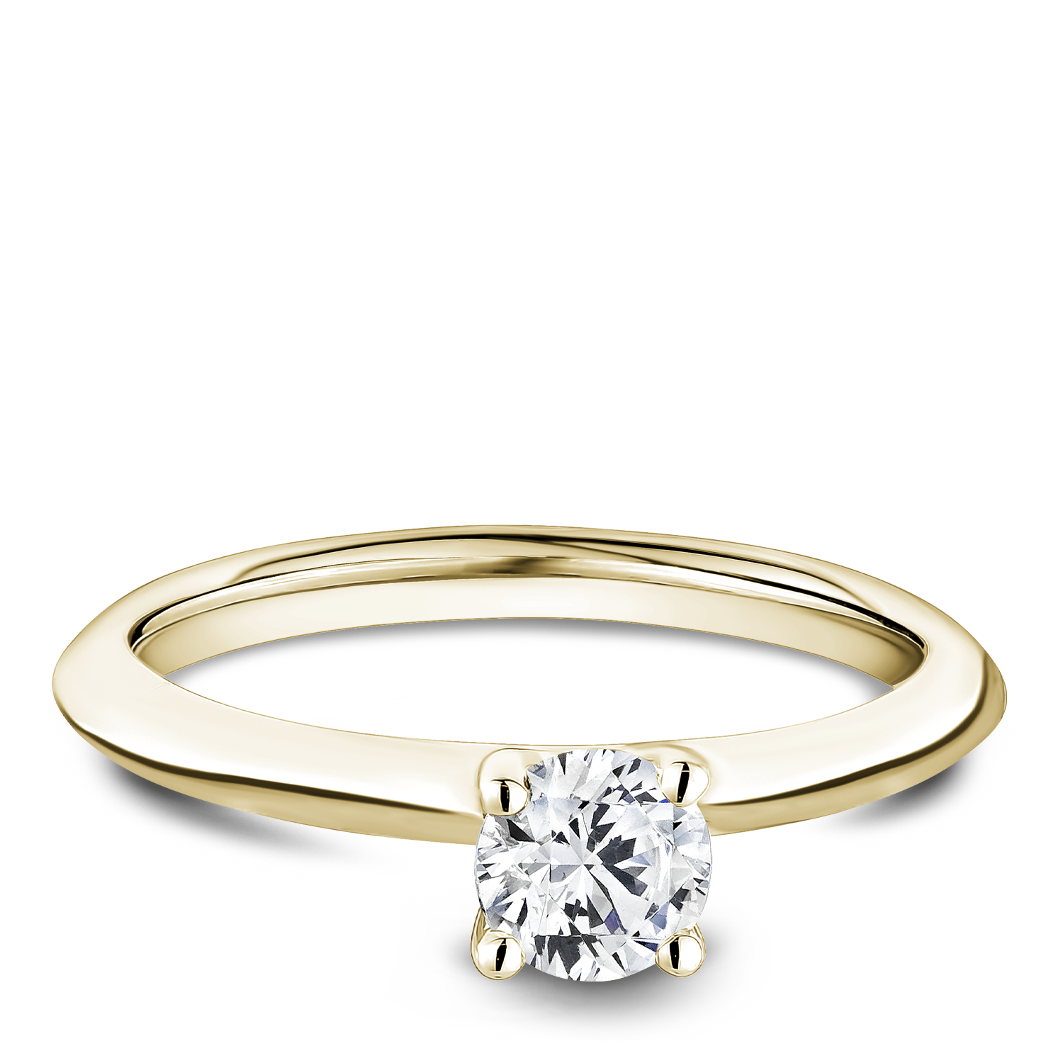 One Love Diamond Solitaire Engagement Ring In 14K Yellow Gold