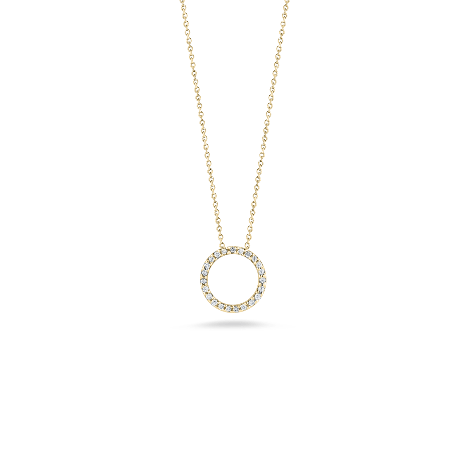 Roberto Coin 18KY Diamond Circle Pendant