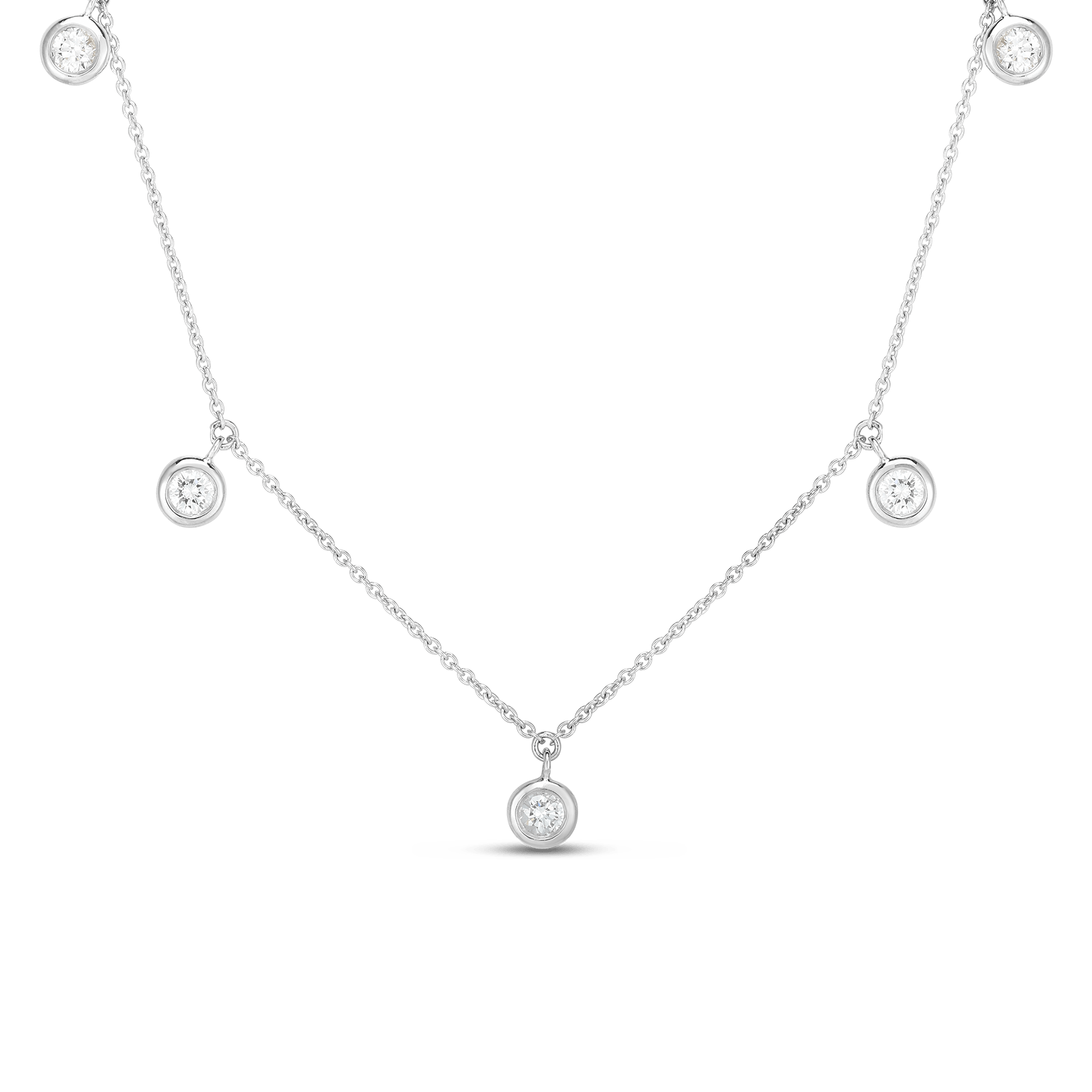 Roberto Coin 18KW Diamonds By The Inch Necklace
