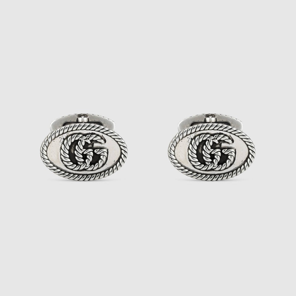 Gucci Cufflinks in Aged Silver