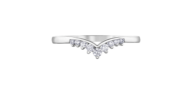 10K White Ladies Diamond Ring