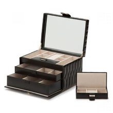 WOLF Caroline Medium Jewellery Box Black