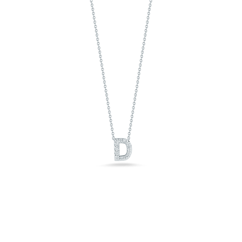 Roberto Coin 18K Diamond Love Letter Necklace "D"