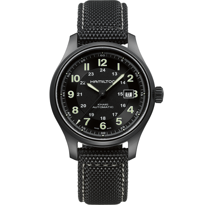 Hamilton Khaki Field Titanium Auto, model #H70575733, at IJL Since 1937