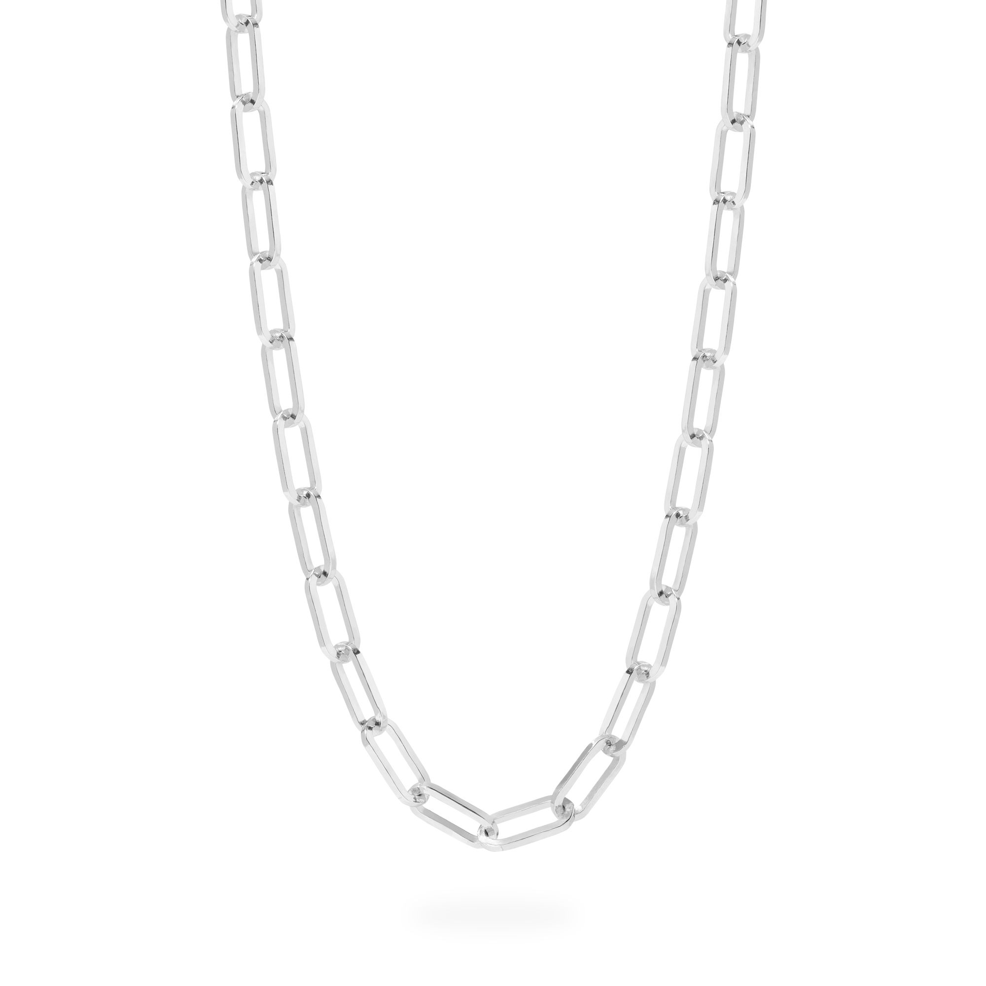 Birks Silver Large Cable Chain Necklace