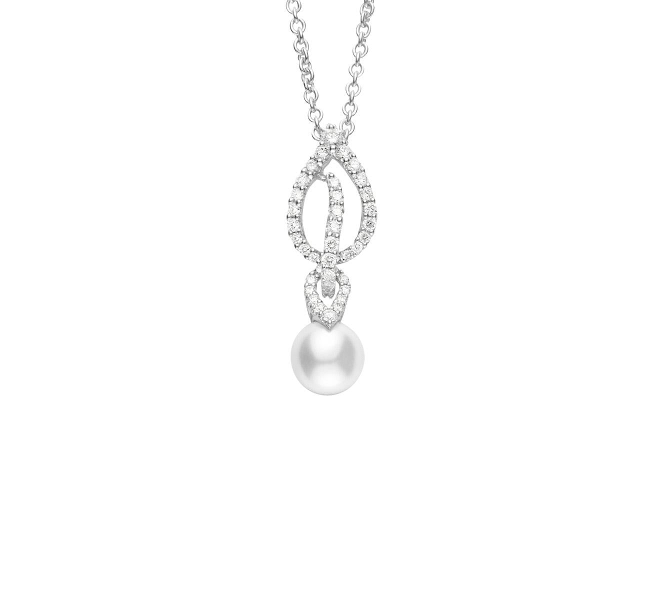 Mikimoto Akoya Cultured Pearl Necklace in White Gold