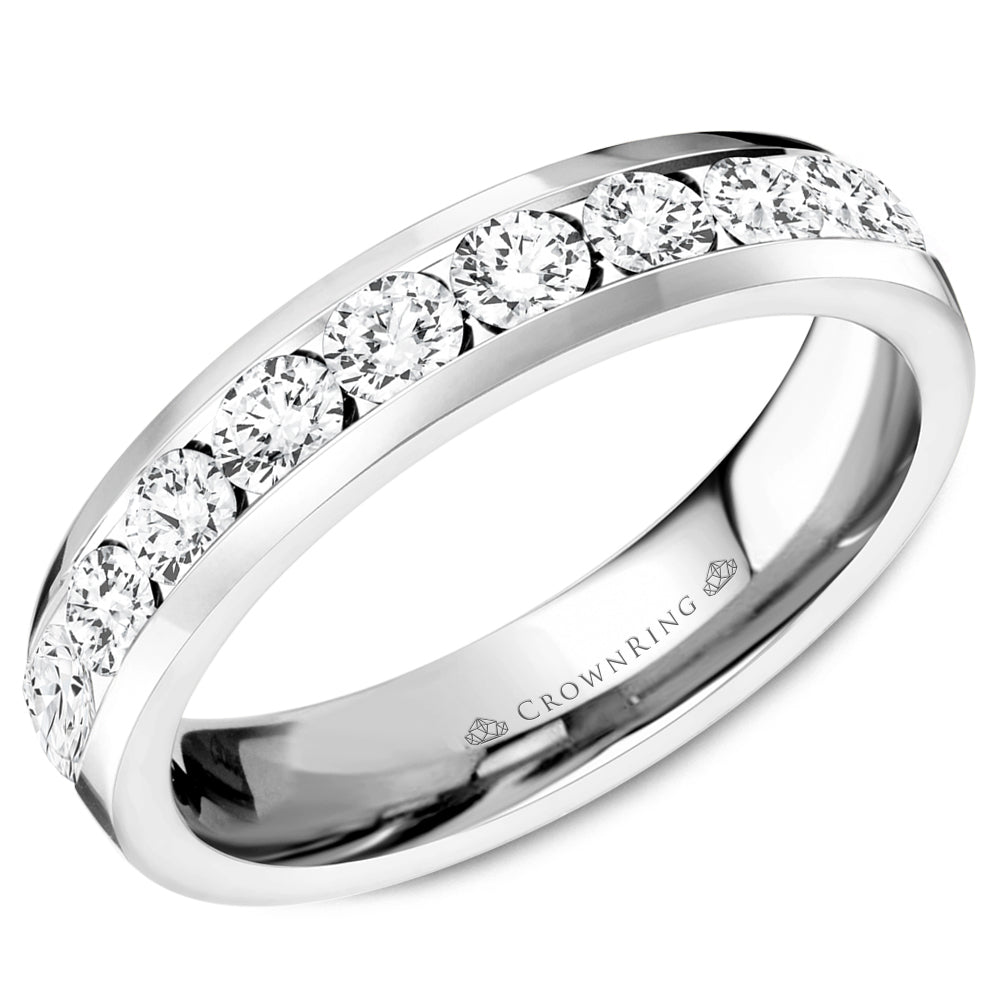 Channel Set Eternity Anniversary Band with Round Diamonds 1 1/4ct