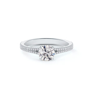 De Beers Forevermark Icon™ Round Brilliant Engagement Ring 2 Row Pave