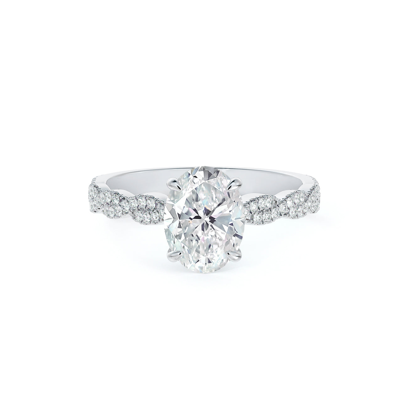 De Beers Forevermark Icon™ Oval Brilliant Engagement Ring With A Twist