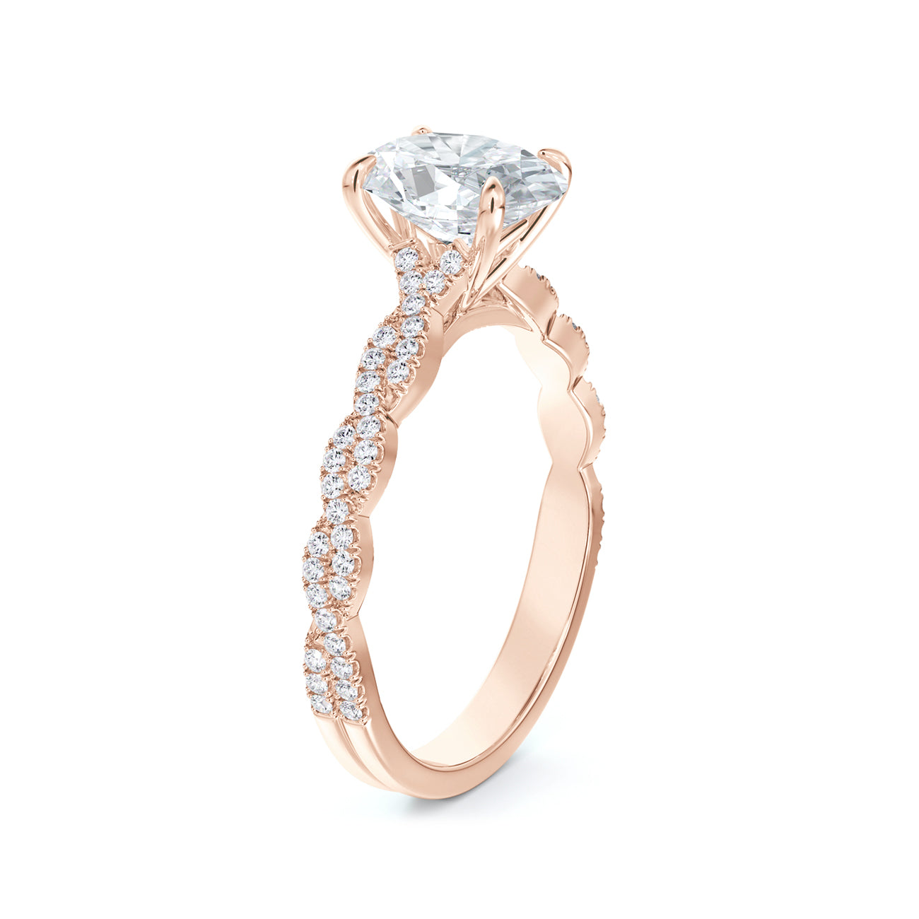 De Beers Forevermark Icon™ Oval Brilliant Engagement Ring With A Twist