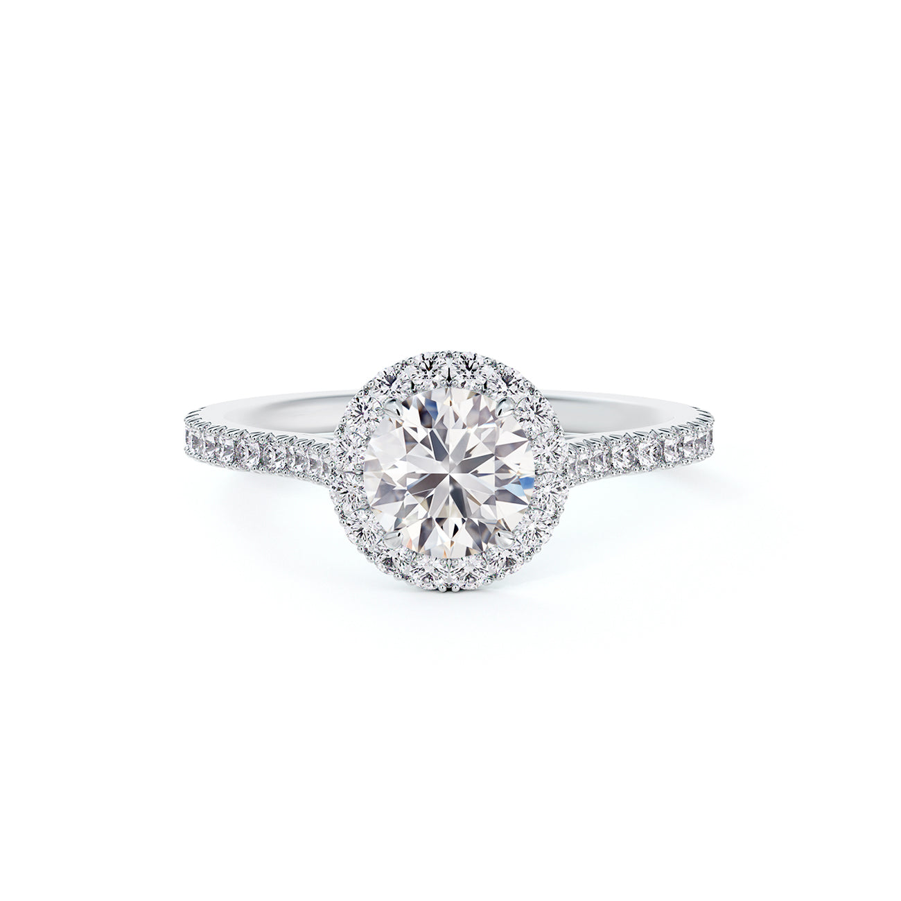De Beers Forevermark Centre Of My Universe™ Round Brilliant Halo Engagement Ring