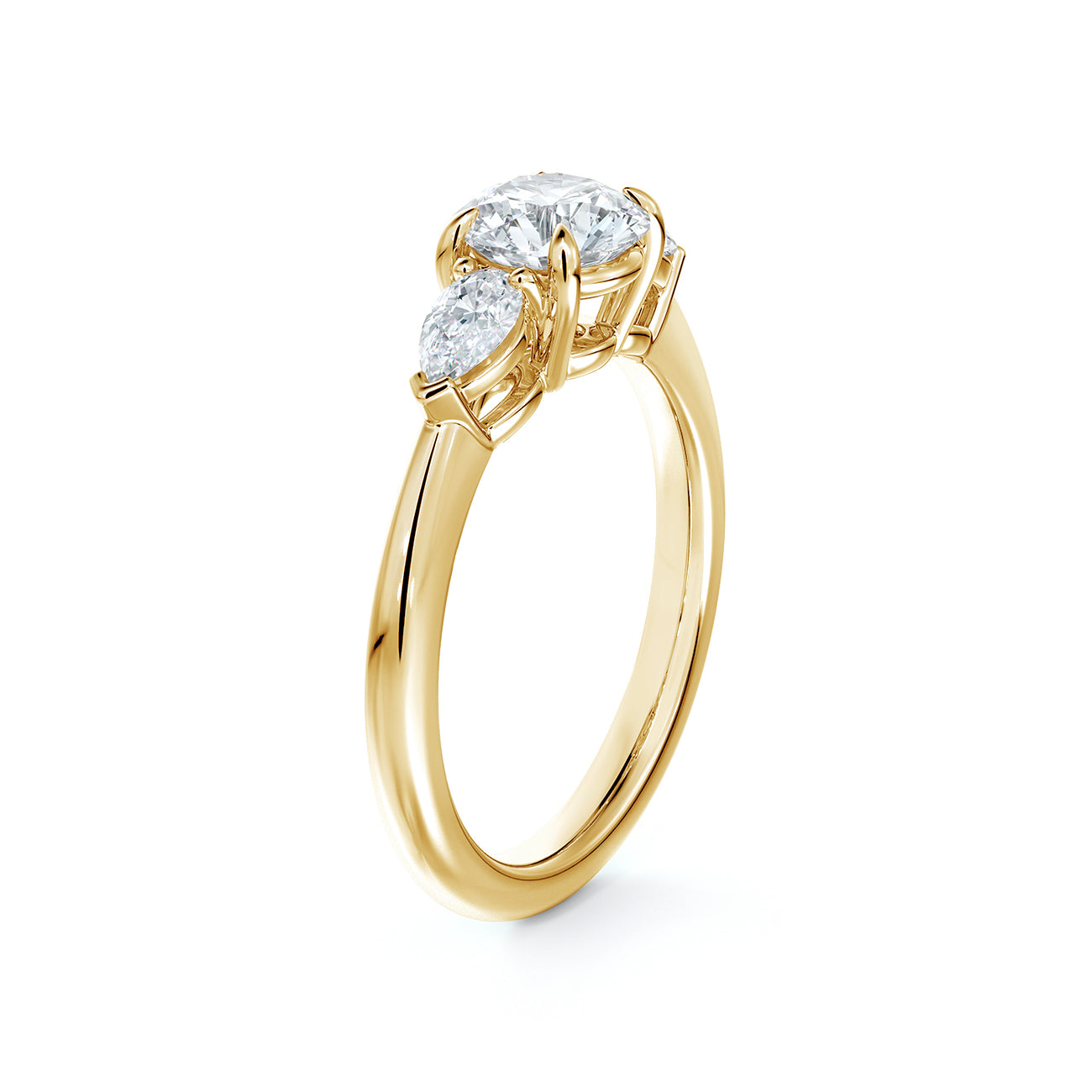 De Beers Forevermark Pear Accent Engagement Ring